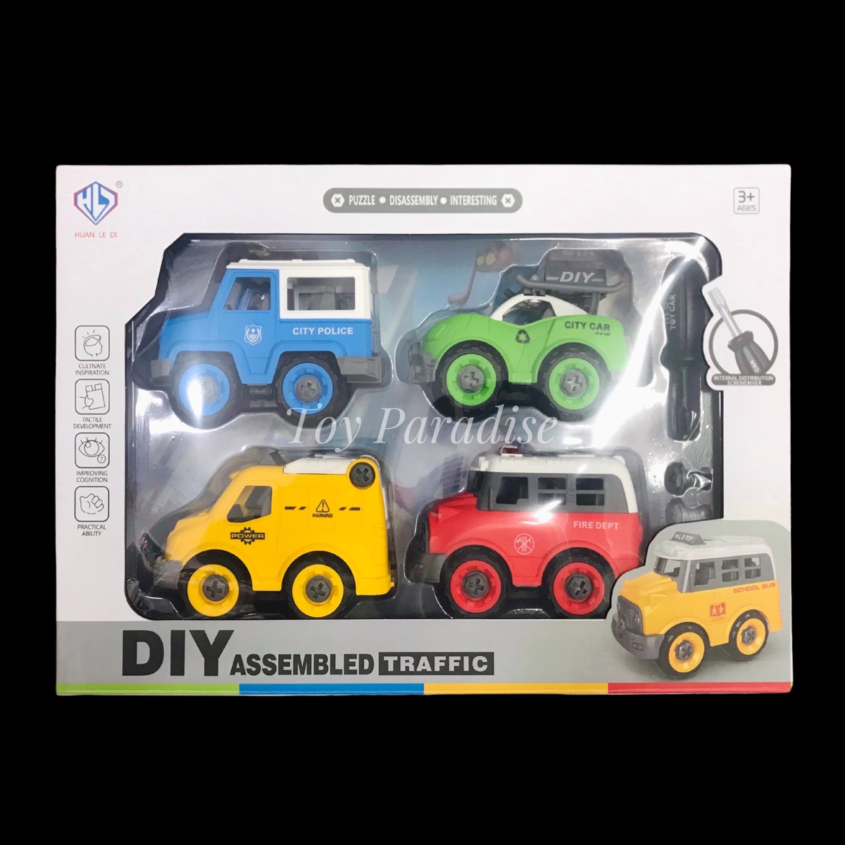 4pcs DIY City Car